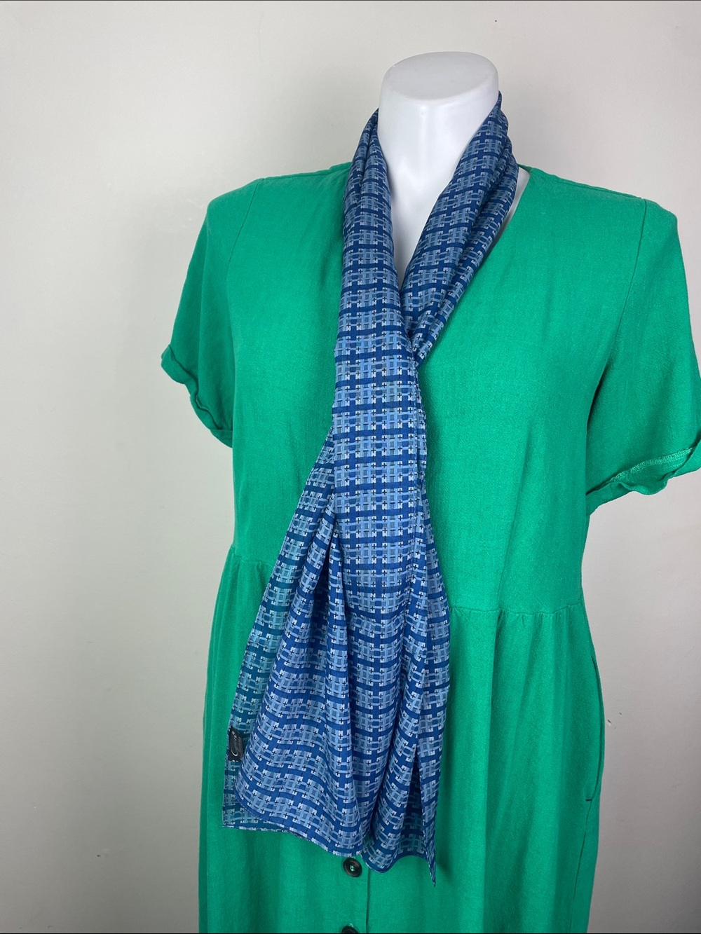 Cejon Rectangular Scarf Blue Print - Picture 6 of 7